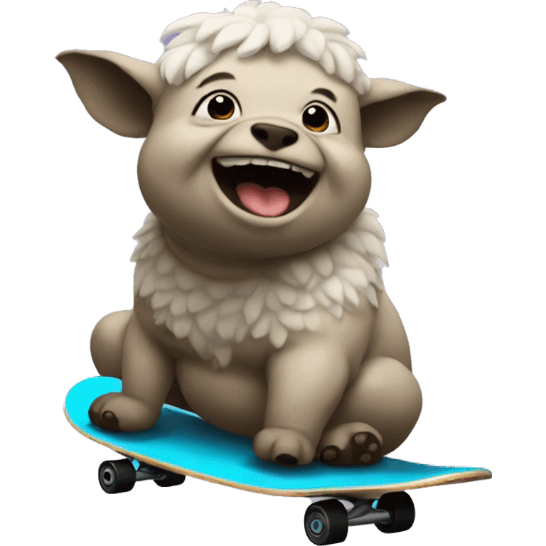 Appa on a skateboard emoji