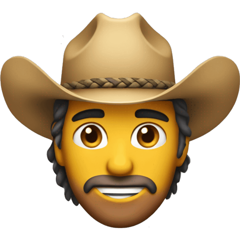 un cowboy avec un brin de paille à la bou emoji