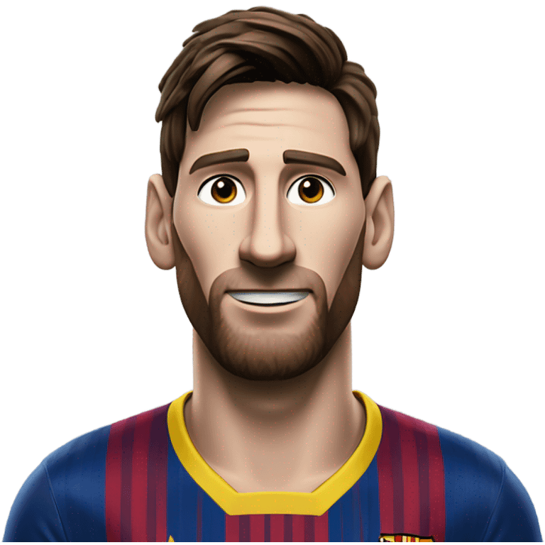 Messi wearing Barcelona shirt emoji