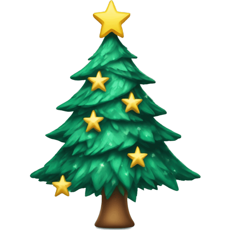 Christmas tree with star emoji