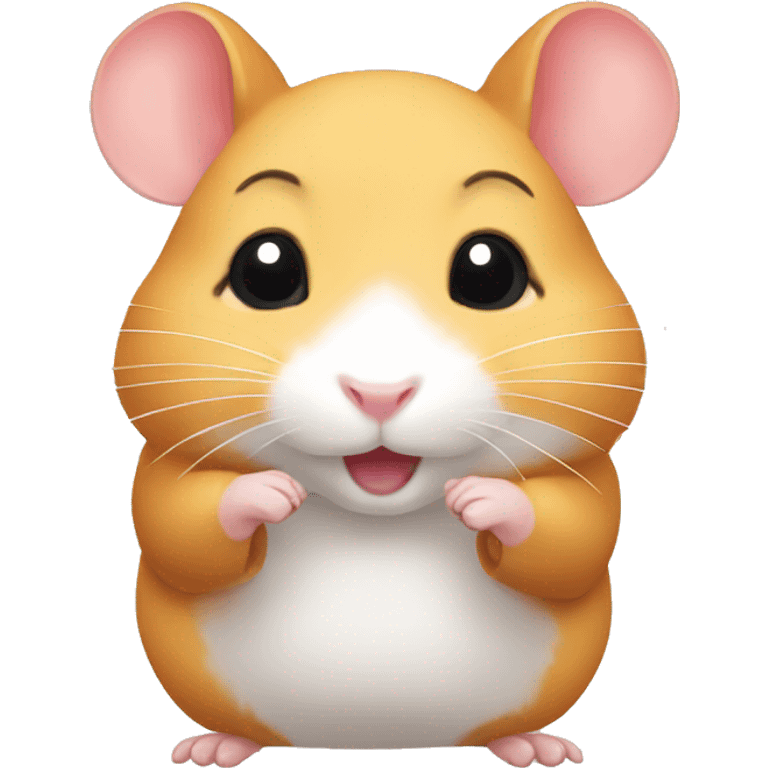 hamster with human hands emoji