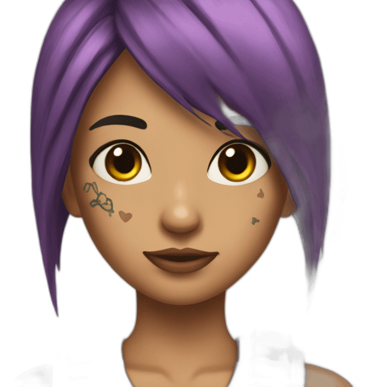 Gamer girl with tattoos emoji