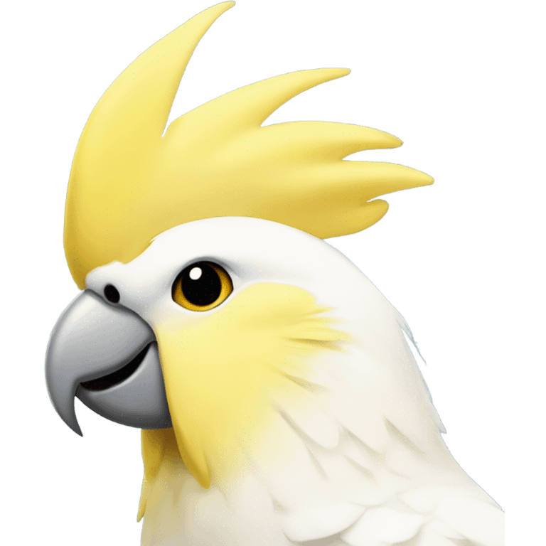 A YELLOW AND WHITE COCKATIEL emoji