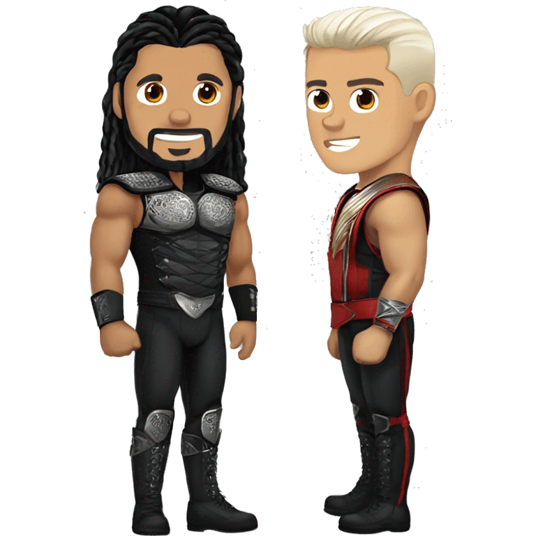 cody rhodes wearing roman reigns outfit emoji