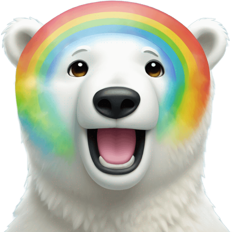 Rainbow polar bear  emoji