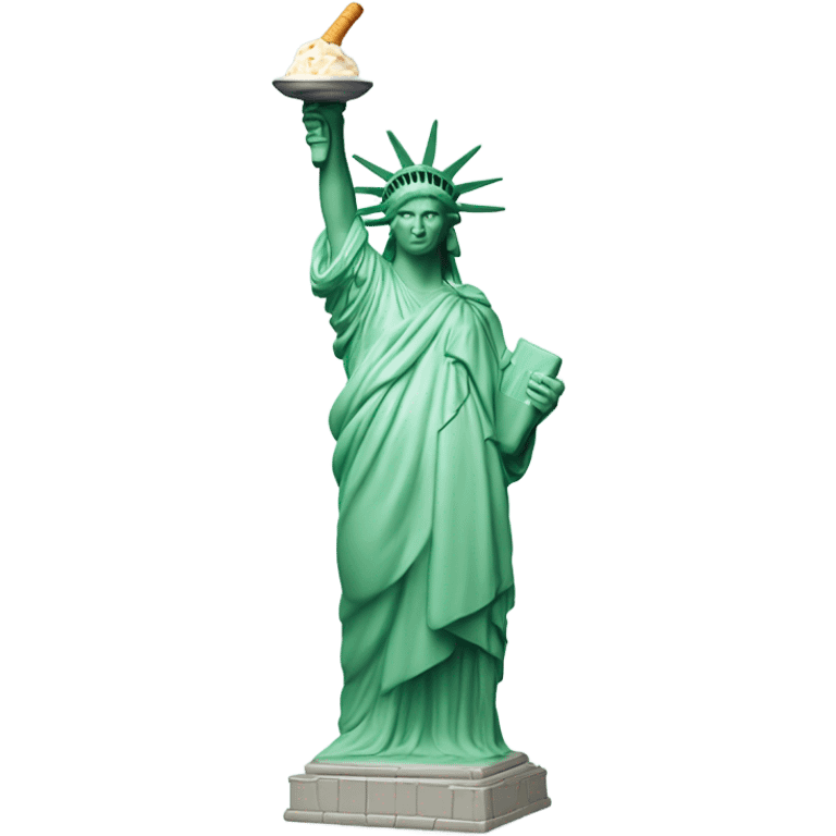 Statue of Liberty covered in ranch dressing emoji