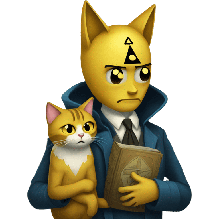  bill cipher holding cat emoji