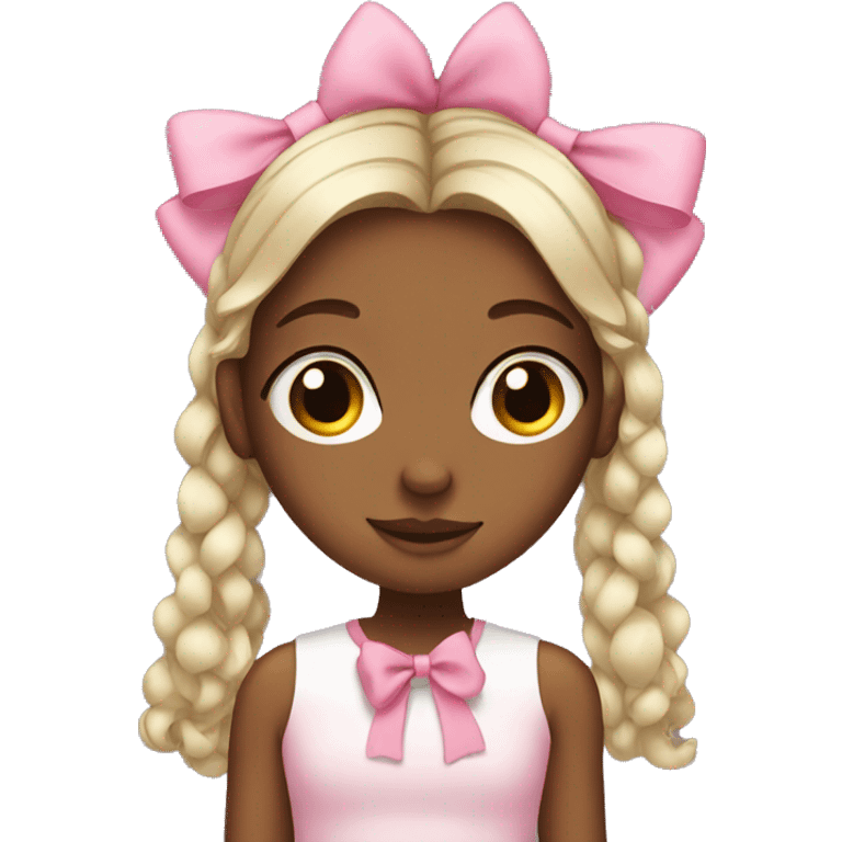 Girl with bows in her hair  emoji