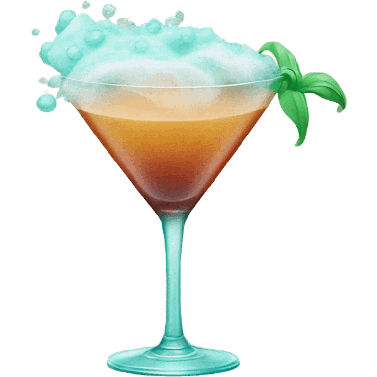 cocktail with sea foam emoji