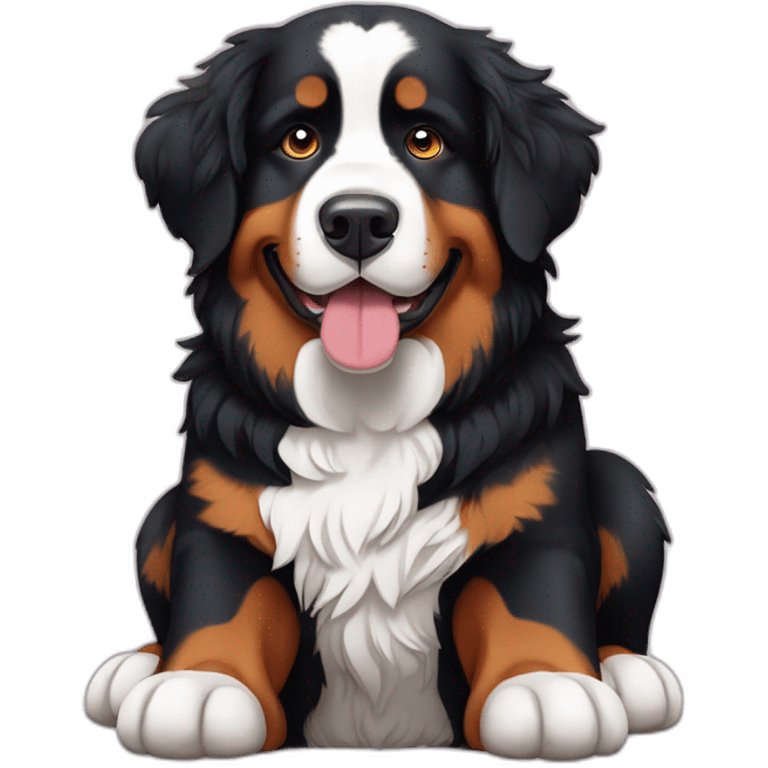 Bernese mountain dog loving bernese mountain dog emoji