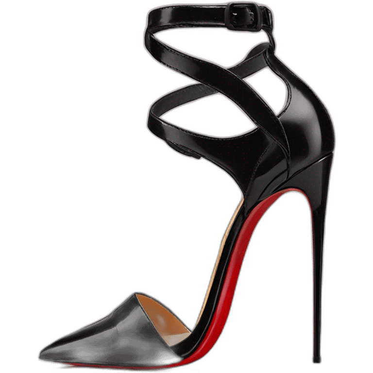 Platform heel black louboutin emoji