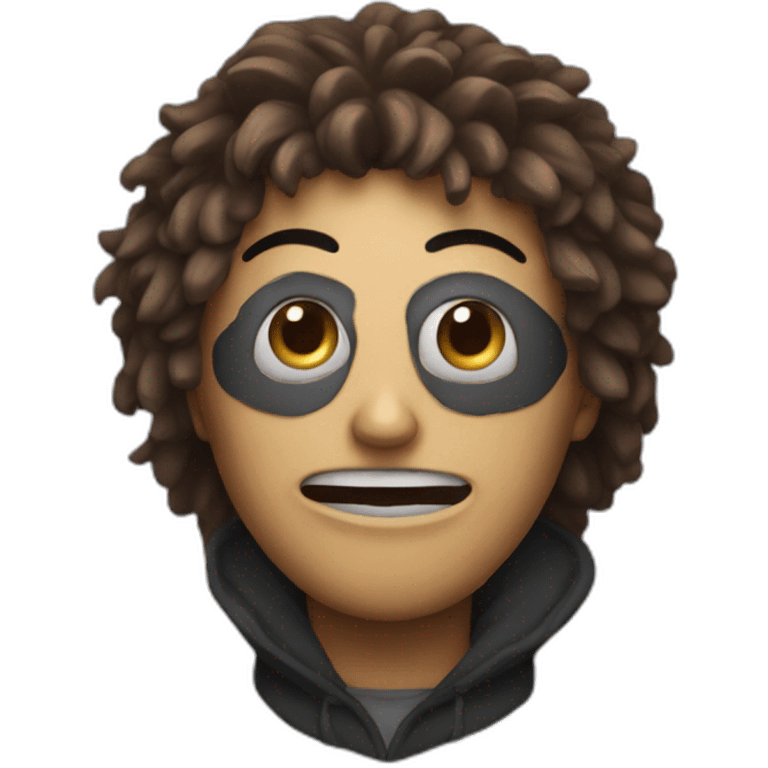 human in mask of madness emoji