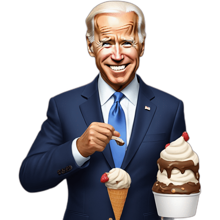 Joe Biden is ice cream  emoji