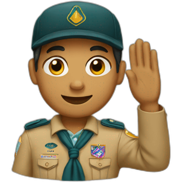 scout salute sign emoji