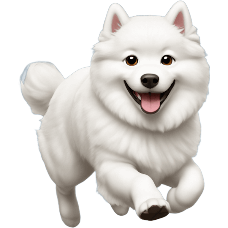 Samoyed running emoji