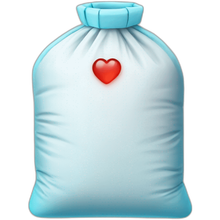 medical soft bag with red liquid emoji