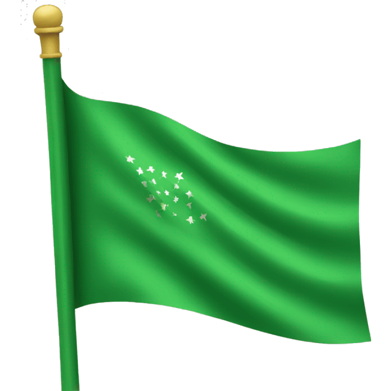 Green waving flag emoji