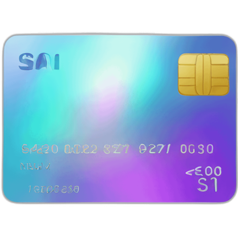 Iridescent credit card emoji