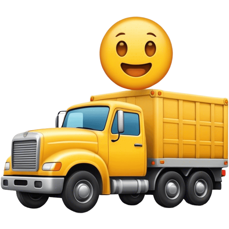 Emoji run over by truck emoji