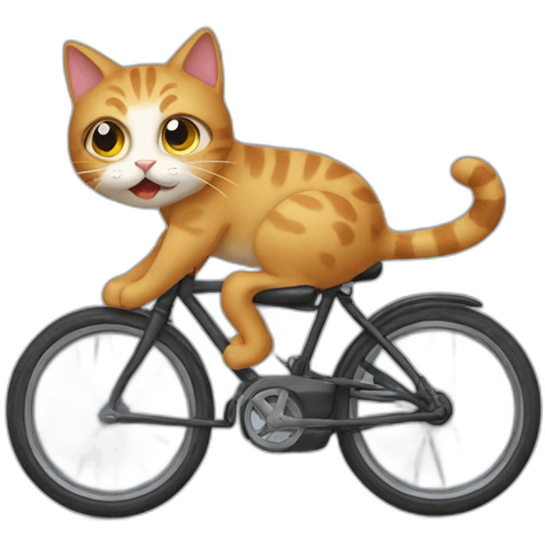 Cat on bike emoji