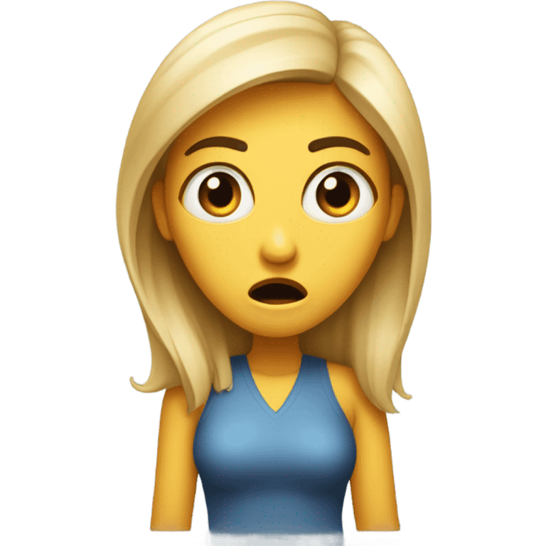 woman scared and shocked full height emoji