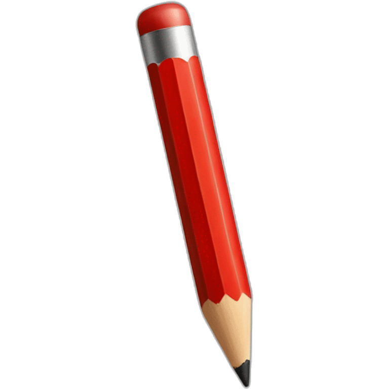  a red pencil with a straight line drawn. emoji