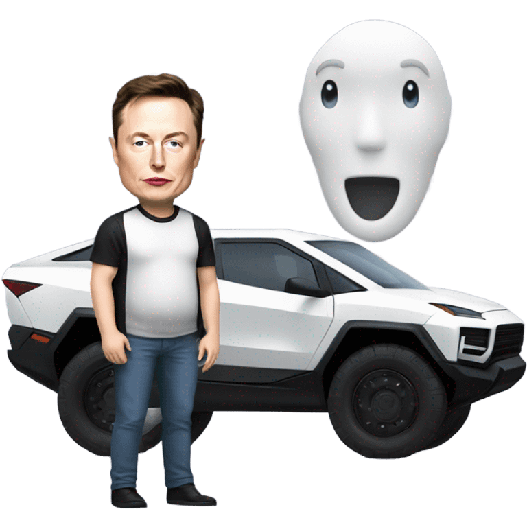 pregnant elon musk cybertruck emoji