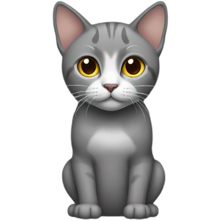 cat grey body emoji