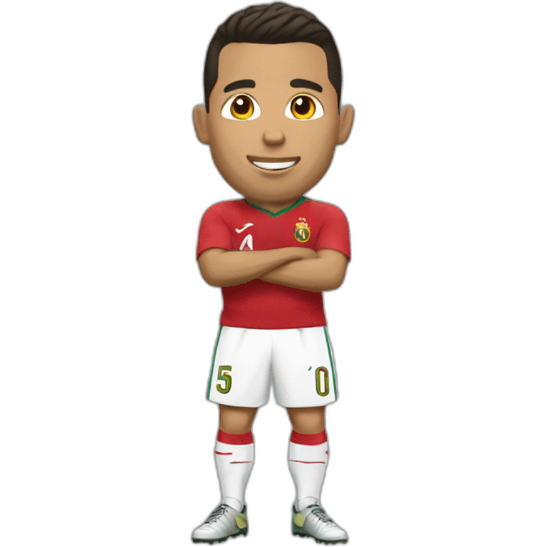 Ronaldo avec une jupe emoji