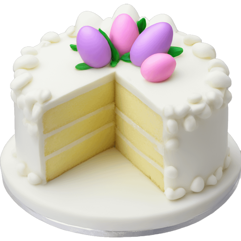 Easter white cake emoji