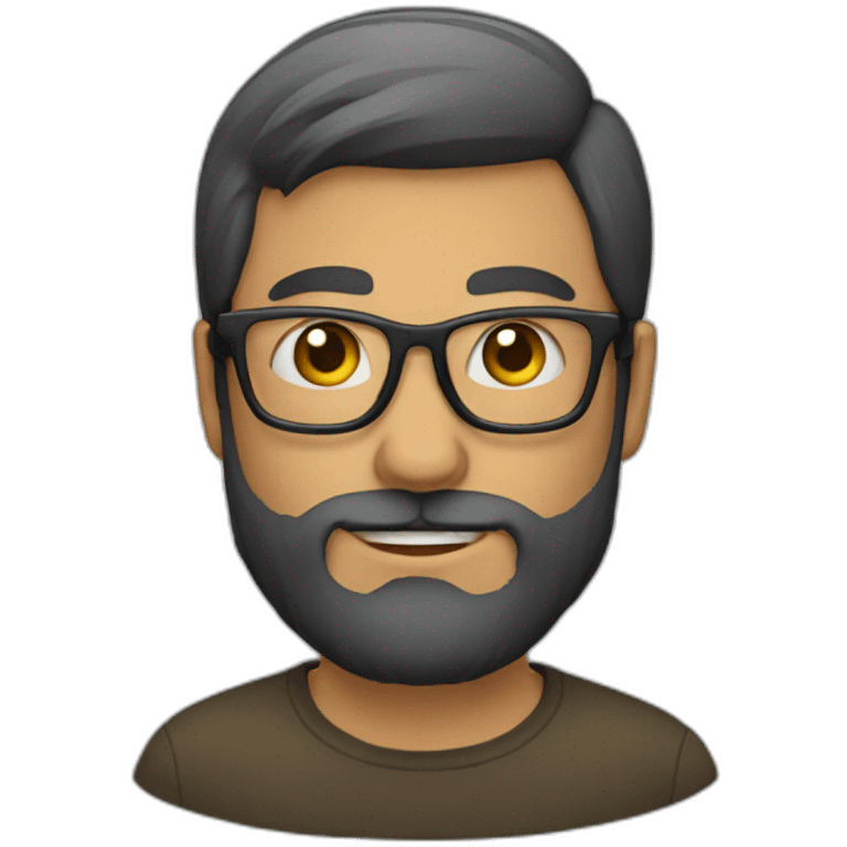 A man with beard and glasses emoji