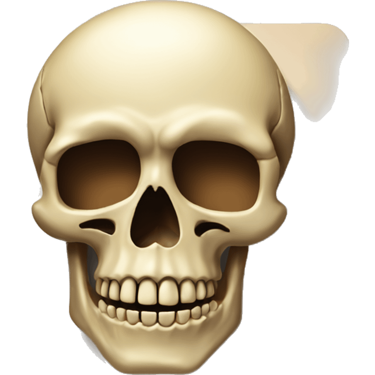 Skull with a board that says subscribe emoji