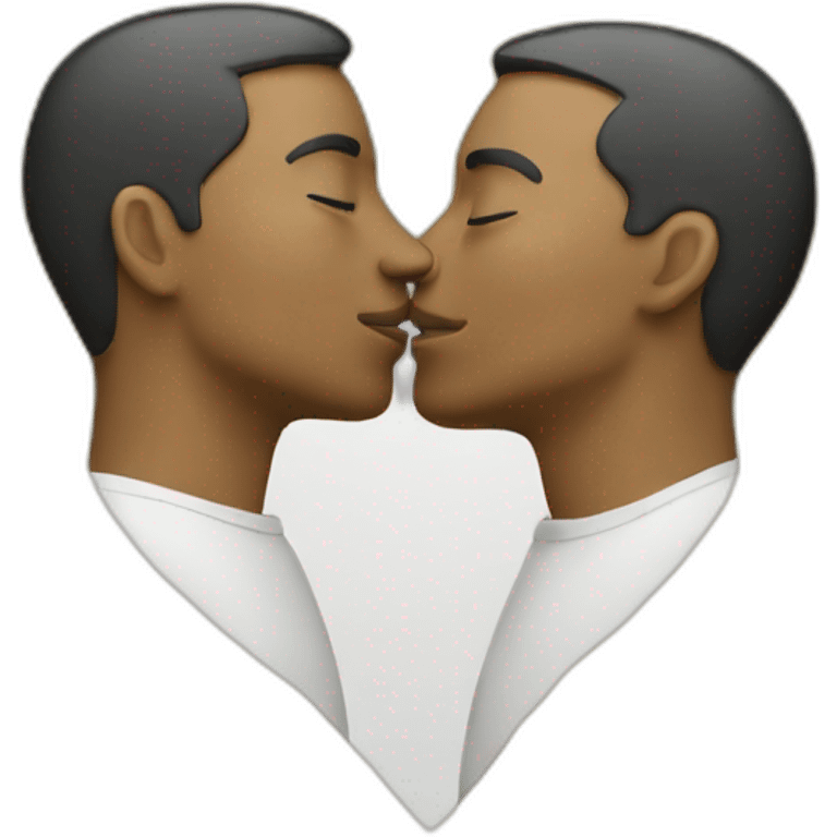 All yellow gay couple kissing emoji