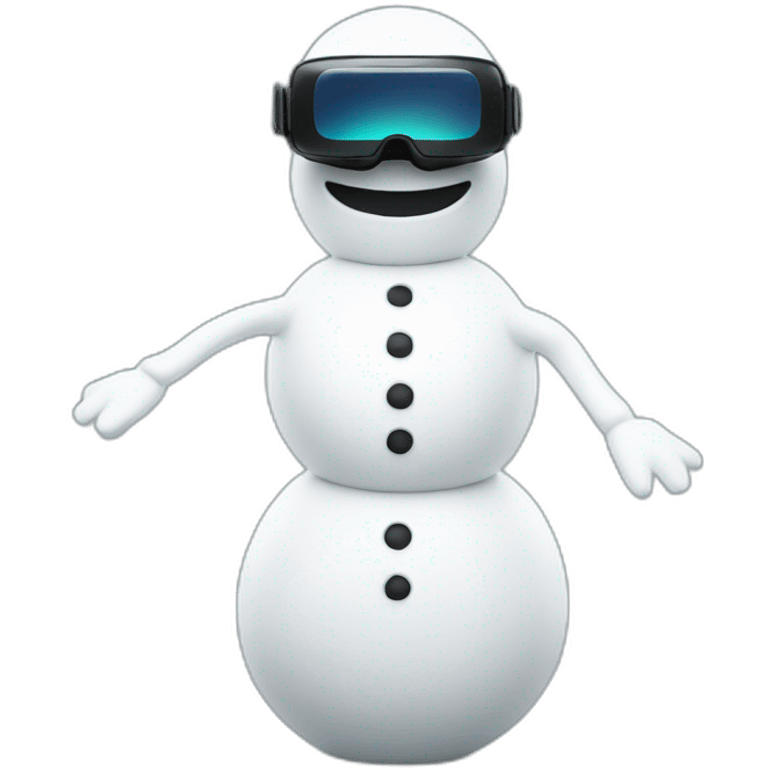 Snowman in vr headset,full body emoji