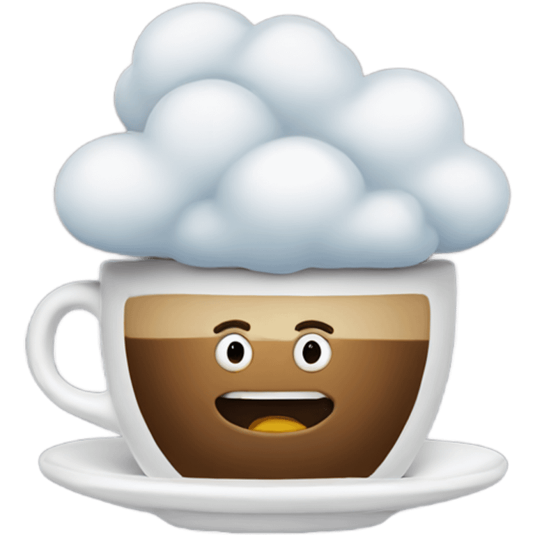 Coffee on a cloud emoji