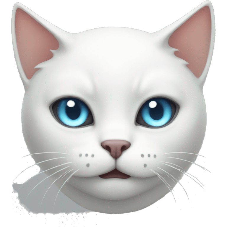 White demon cat emoji