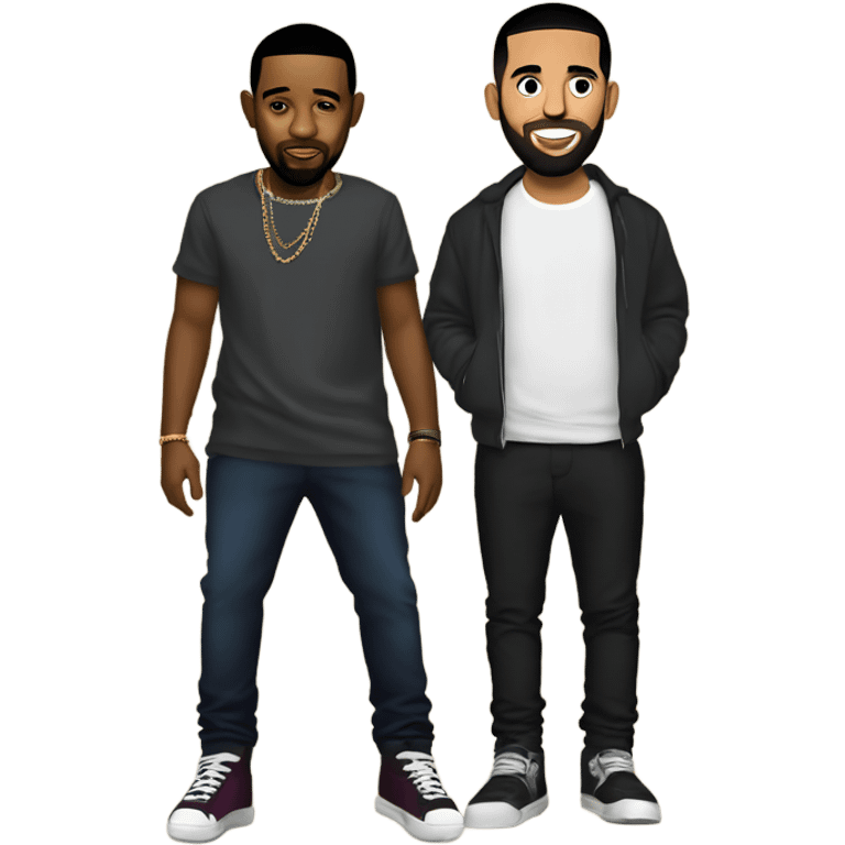 Kendrick Lamar and Drake emoji