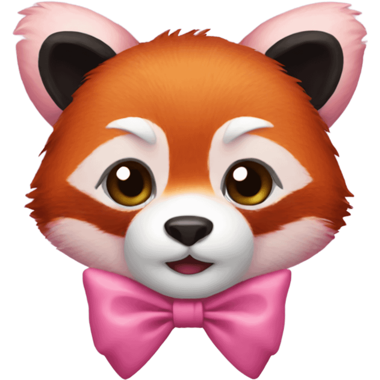 red panda pink bow emoji