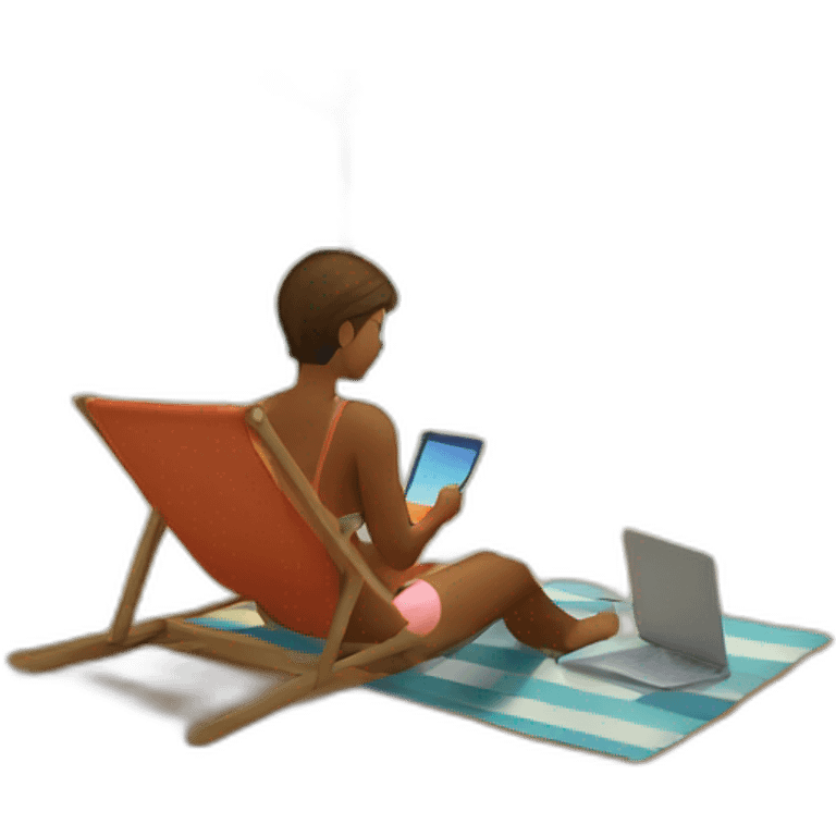 digital-nomad-at-beach emoji