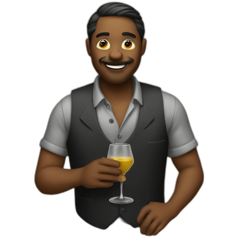 A developer working at a speakeasy emoji