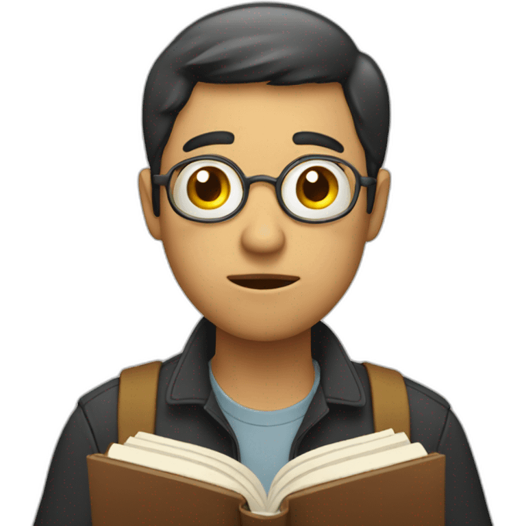 A PERSON HOLDING A BOOK AND LOOK CONFUSED emoji