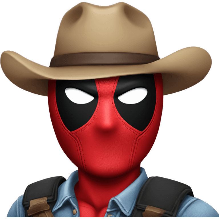 deadpool with cowboy hat emoji