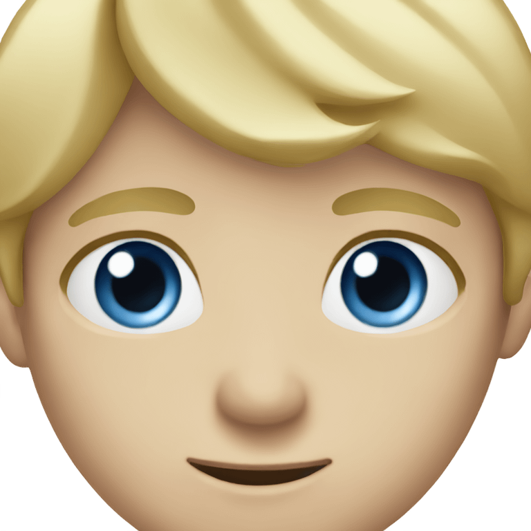 blue eyes blonde boy emoji