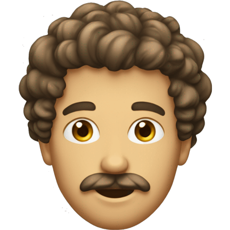 Homme cheveux bouclés qui tient une clé à molette emoji