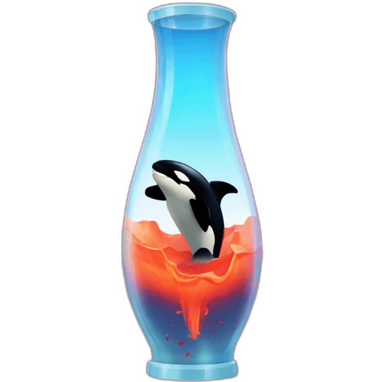 orca trapped inside a lava lamp emoji