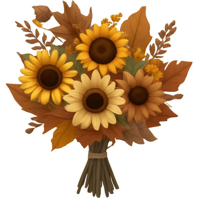 autumn bouquet brown emoji