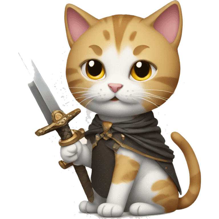 Cat with sword emoji