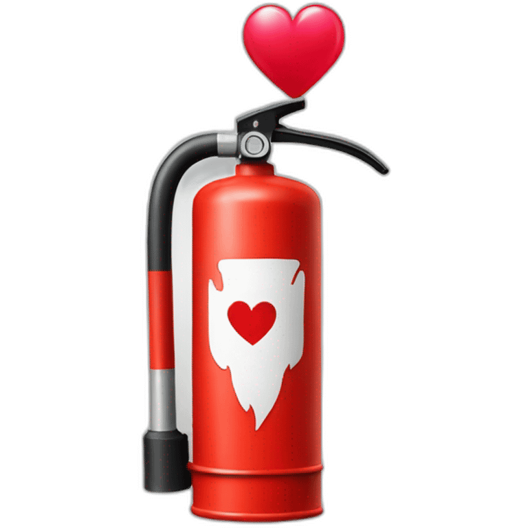 fire extinguisher with heart emoji