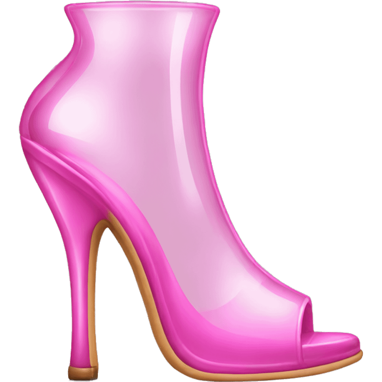 Pink glass highheels emoji