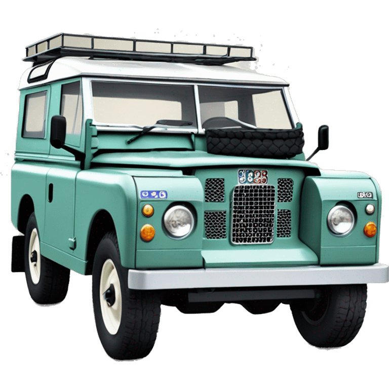 Emojis land rover 1965 series II sin techo emoji